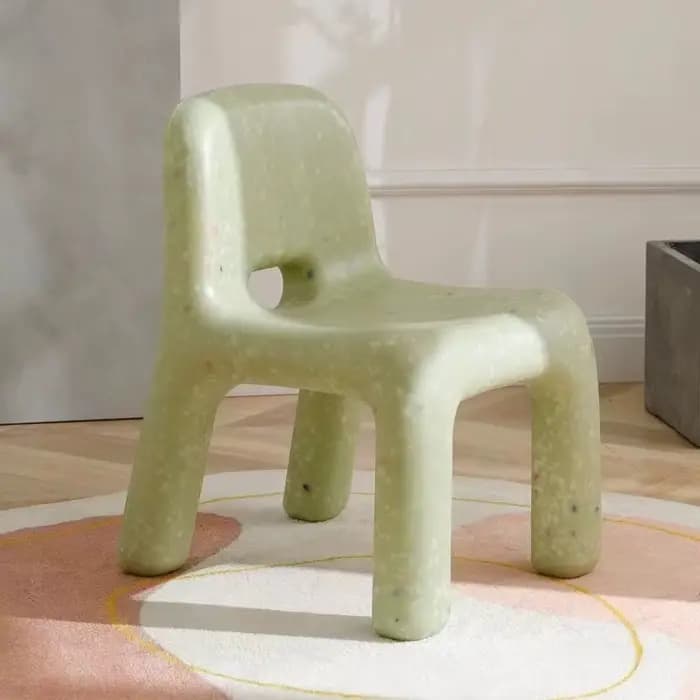 Chaise en plastique de style nordique de haute qualité, banc d'extérieur compact avec dossier, parfa