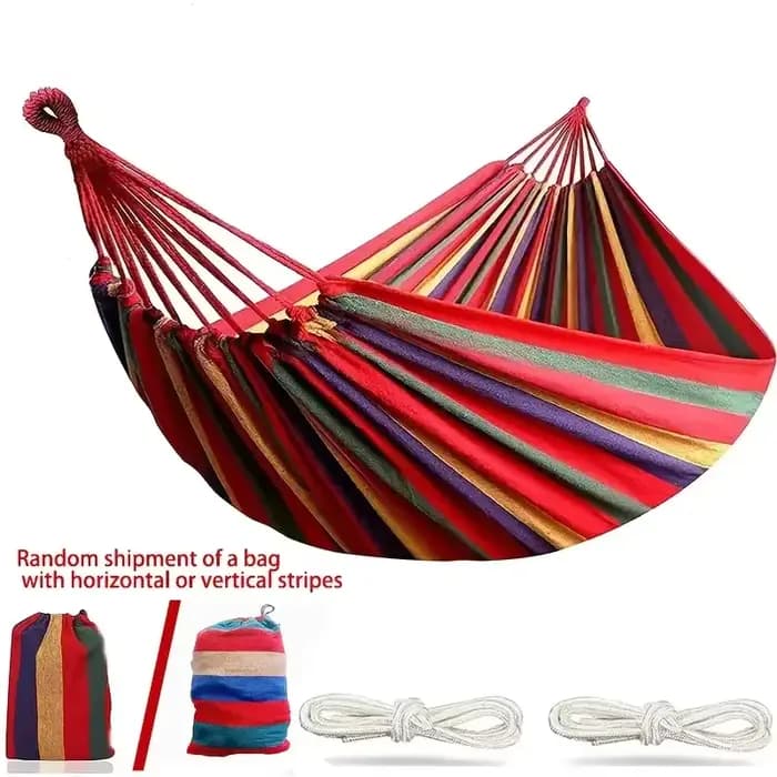 Hamac pliant portable en toile pour l'extérieur, balançoire de camping avec corde d'arbre, parfait p
