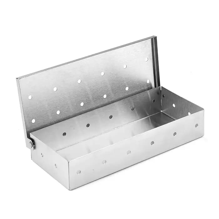 Boîte fumée en acier inoxydable, 1 pièce, boîte fumée pour sciure de Barbecue, ajoute une saveur de