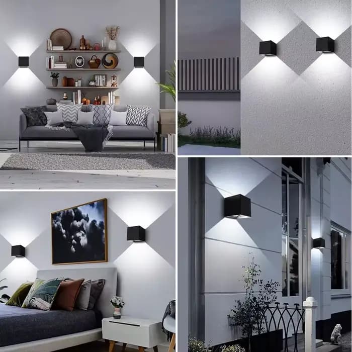 Aluminium Applique murale Led Exterieur IP65 Etanche Appliques murales intérieur Angle de Faisceau R