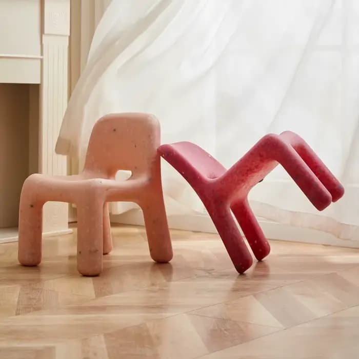 Chaise en plastique de style nordique de haute qualité, banc d'extérieur compact avec dossier, parfa