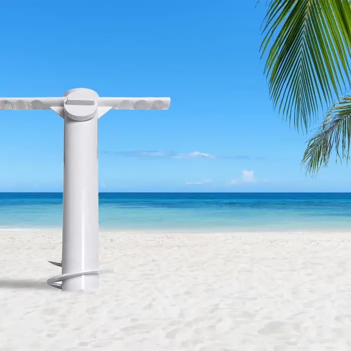 Support de parapluie de plage rotatif 3/5, inserts coupe-vent, équipement de prise de parapluie en s