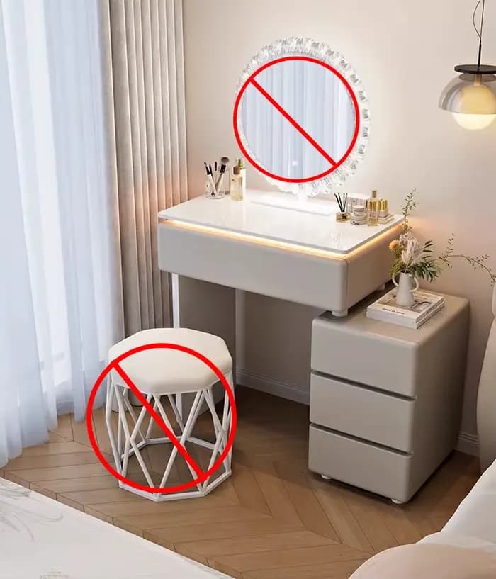Bureau De vanité d'angle moderne Tallboy Femme Table De vanité européenne De luxe Design Unique Toca