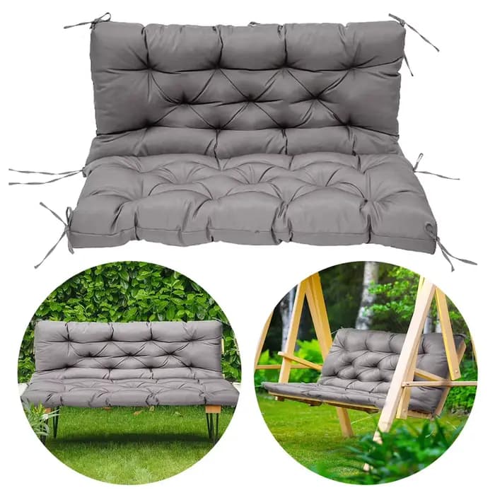 Coussins de banc d'extérieur, siège pivotant de jardin avec dossier, coussin de remplacement pour ca