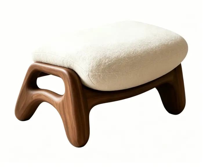 Fauteuil de salon en bois, canapé design nordique minimaliste, fauteuil inclinable moderne en noyer