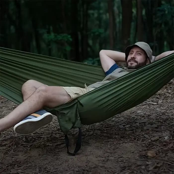 1 ensemble de hamac avec sangles et sac de rangement, adapté aux pique-niques sur la plage, la rando