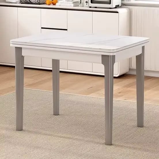 Table à petit-déjeuner compacte, table à manger moderne, petite table d'appoint contemporaine en boi