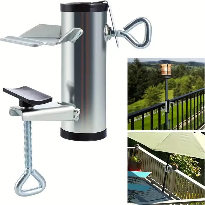 Pince parapluie pour terrasse extérieure, banc de terrasse, cadre partenaire, balustrade, bateau, po