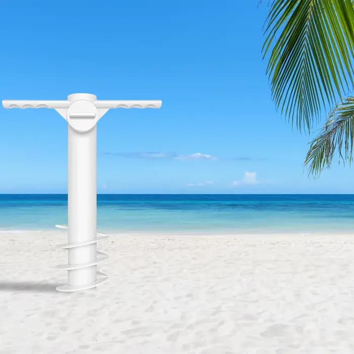 Support de parapluie de plage rotatif 3/5, inserts coupe-vent, équipement de prise de parapluie en s