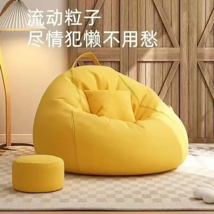 Canapés chaises avec pédale oreiller sol lin tissu chaise longue siège pouf Pouf bouffée canapé lois