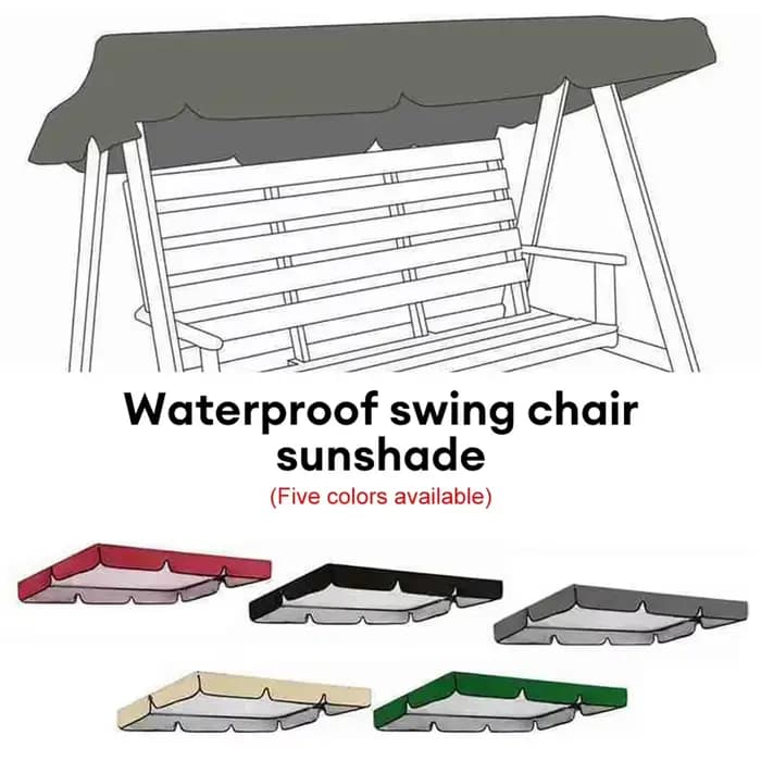 1 ensemble multicolore extérieur balançoire chaise auvent jardin étanche balançoire auvent toit couv