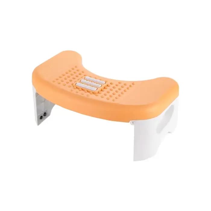Repose-pieds pliant circulaire PP, tabouret de toilette domestique, conception à rouleaux inclinés,