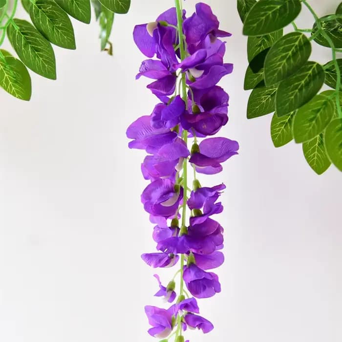 7ft 2m fleur chaîne artificielle glycine vigne guirlande plantes feuillage extérieur maison traînant