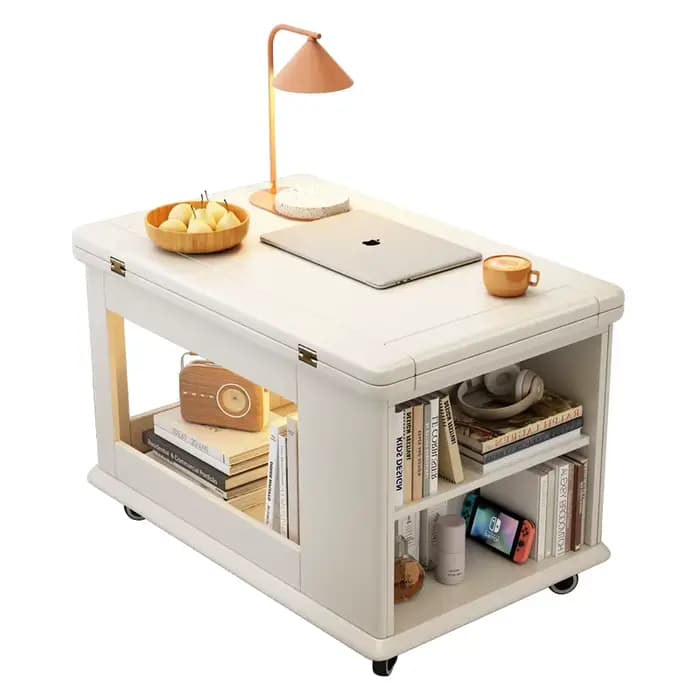 Table basse pliante mobile de salon, armoire latérale de canapé à la maison, table d'appoint mobile,