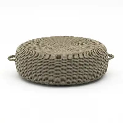 Corde tissé Tatami coussin chaise longue meubles d'extérieur nordiques rotin tissé coussin rond meub