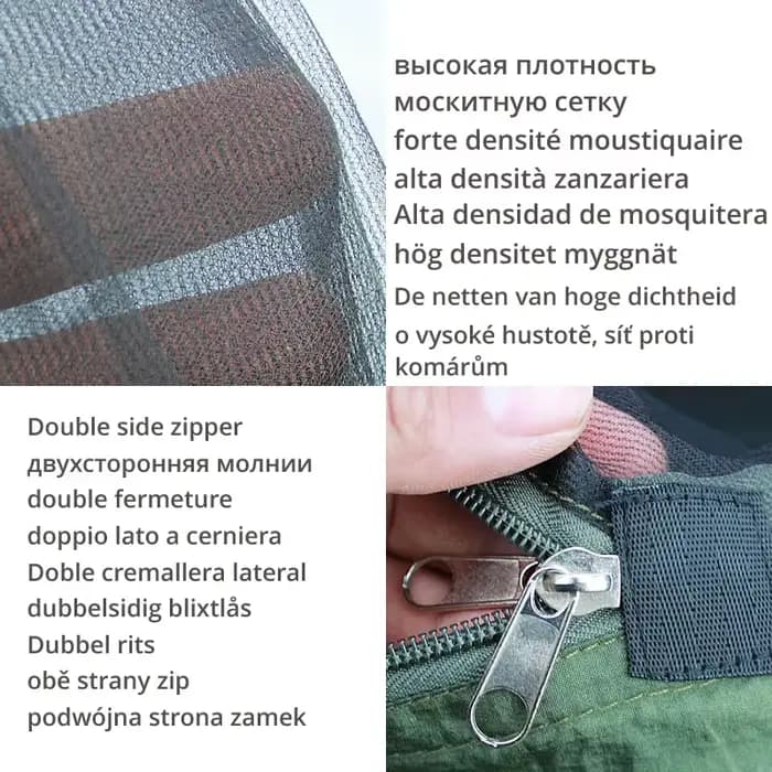 Hamac léger et portable avec moustiquaire et auvent imperméable, équipement d'extérieur pour le camp