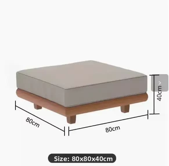Ensemble de canapés de patio, fabriqué en teck importé, tissu imperméable de qualité extérieure, rés