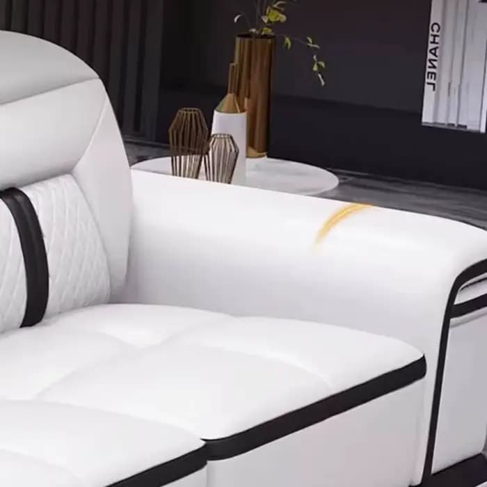 Paresseux gris canapés électriques accoudoir luxe européen intelligent incurvé salon canapés Massage