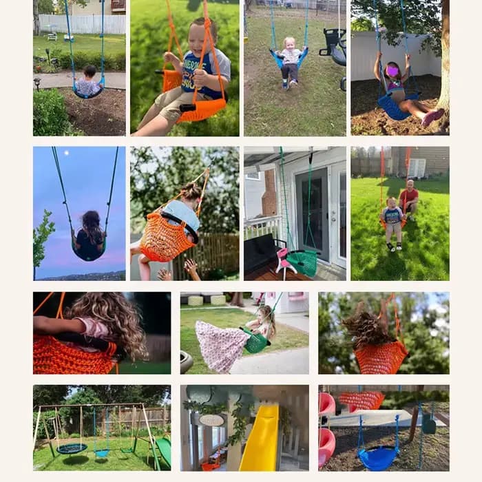 Portable enfant jardin balançoire chaise suspendue enfants maternelle chaise extérieur intérieur tis