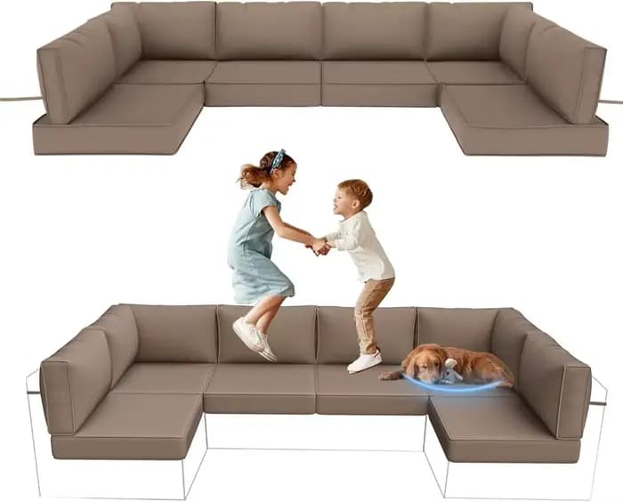 Coussins de remplacement pour canapé d'extérieur, coussin sectionnel pour meubles de Patio résistant