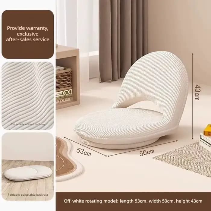 Canapé paresseux minimaliste moderne avec siège rotatif, coussin tatami, chaise à dossier pliable, c