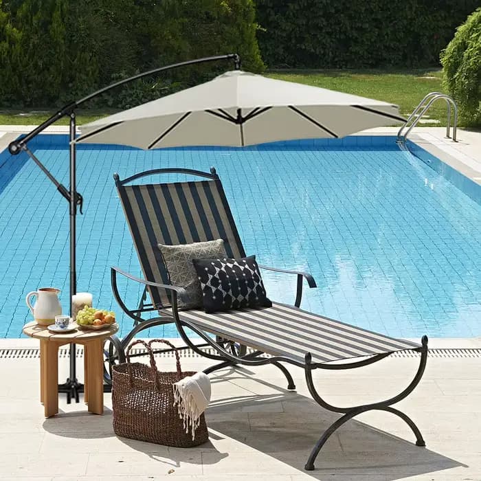 Auvent de remplacement pour parasol de Patio, 10 pieds, 6 nervures, résistant aux UV, couverture de