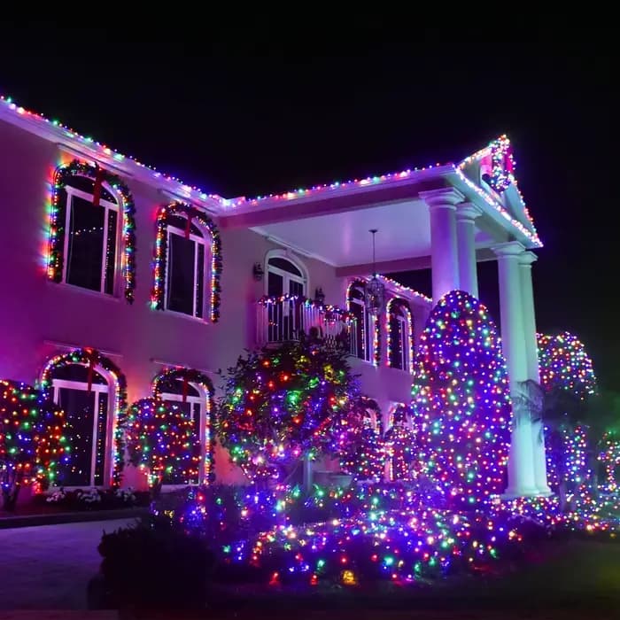 23-99ft LED lumière solaire 50-300 lumières extérieure étanche fée guirlande lumières fête de noël H