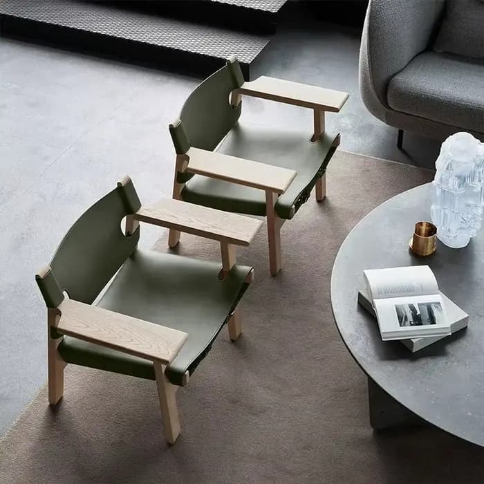 Chaise de loisirs de salon, chaise simple nordique en bois massif, chaise de chasse espagnole, chais