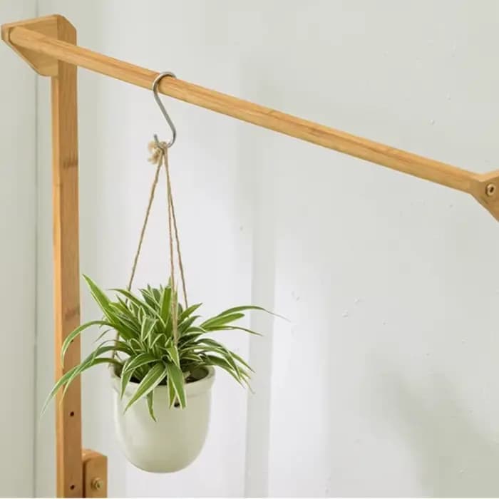 Jardinière suspendue en bois pliable, support pour plantes de balcon épaissi, étagère verticale à pl
