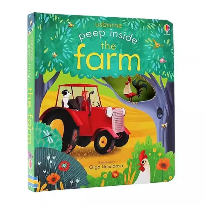 Peep Inside The Farm Lift-the-Flap Board Book : livre interactif pour enfants avec images d'animaux