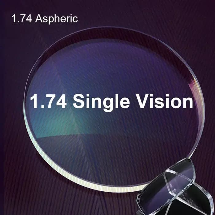 Prescription optique 1.74, Vision unique, Prescription asphérique, lentilles de lunettes pour myopie