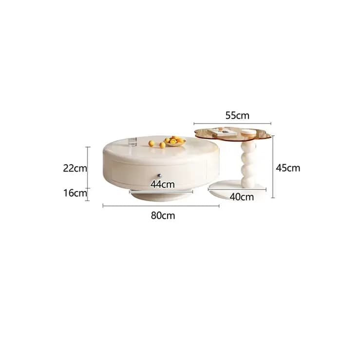 Ensemble de table à thé française ronde, salon, ménage simple, moderne, petit ménage, luxe abordable