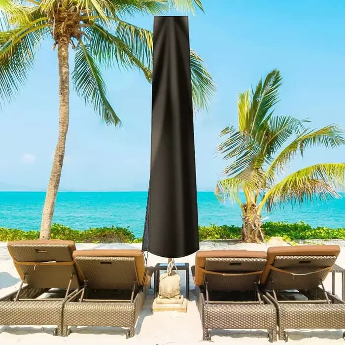 Housse de parasol de jardin extérieur, 210D, protection UV, adaptée aux parasols de terrasse en 5 ta