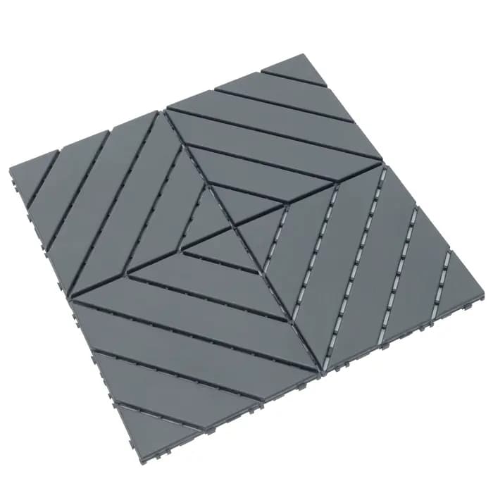 Carreaux de terrasse imbriqués en plastique, carreaux carrés étanches, utilisation par tous les temp