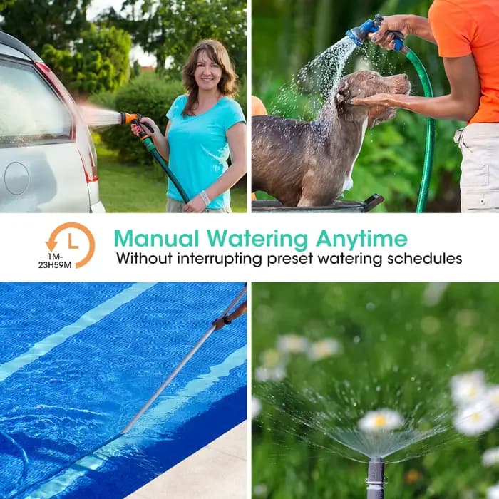 INSOMA-Système d'arrosage automatique intelligent, minuterie d'irrigation, écran LCD, IPX5, minuteri