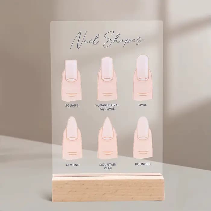 Panneau d'affichage de formes d'ongles en acrylique, pointes de doigt de Mannequin et Guide de forme