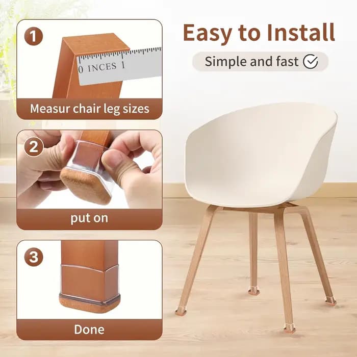 8 pièces couvre-pied de chaise rectangulaire jambe diagonale protecteurs de sol meubles en Silicone