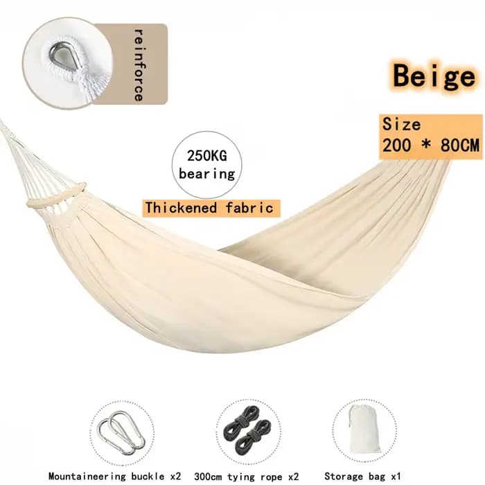 Double hamac d'extérieur portable, balançoire pour jardin, camping, loisirs, randonnée dans la natur