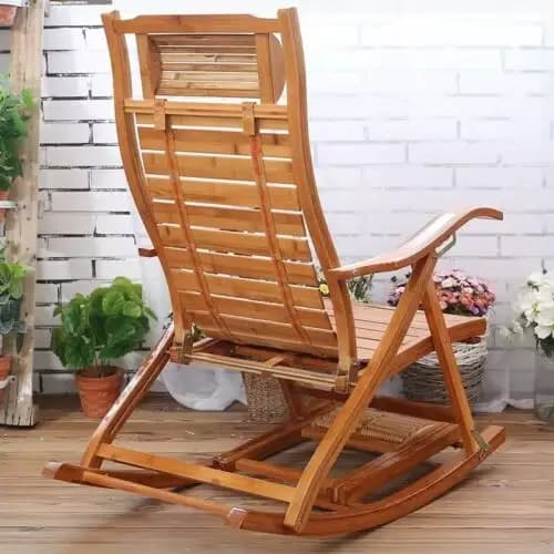 RapDuty-Chaise à Bascule Pliante en Bambou, Mobilier d'Niket d'Extérieur, Chaises de Soleil Réglable