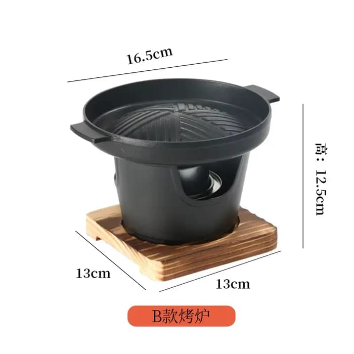 Mini Barbecue japonais pour une personne, sans fumée, plaque de four pour Barbecue en plein air, cui