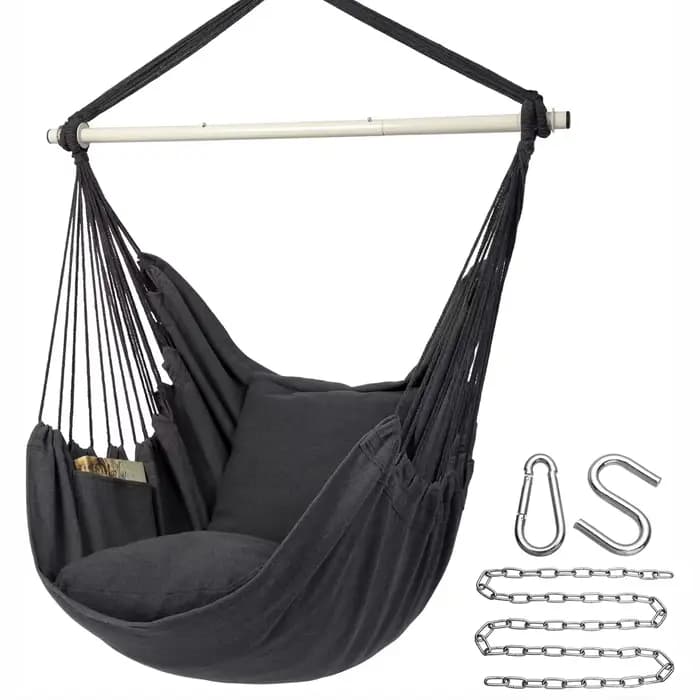 Hamac suspendu Durable, meubles de chambre à coucher, balançoire suspendue, corde en coton pour inté