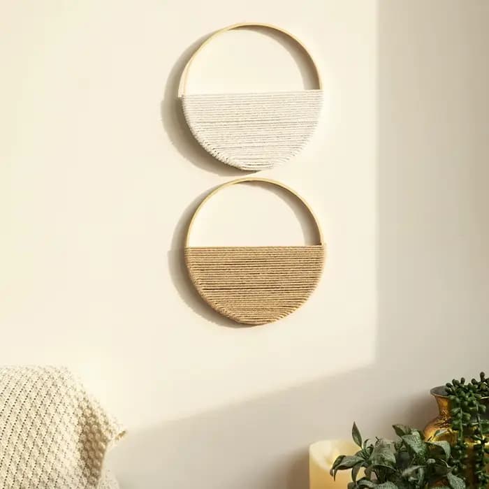 2 pièces macramé tenture murale tissé Boho décoration murale Art Chic bohème décorations pour la mai