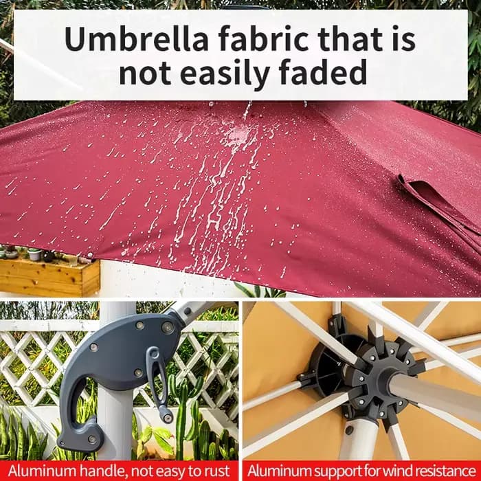 Parapluie d'extérieur avec Logo personnalisé, pare-soleil romain pour jardin et cour, Commercial, av