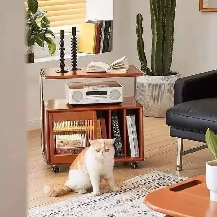 Bois massif salon canapé rangement Table d'appoint étude Magazine rangement bibliothèque chambre arm