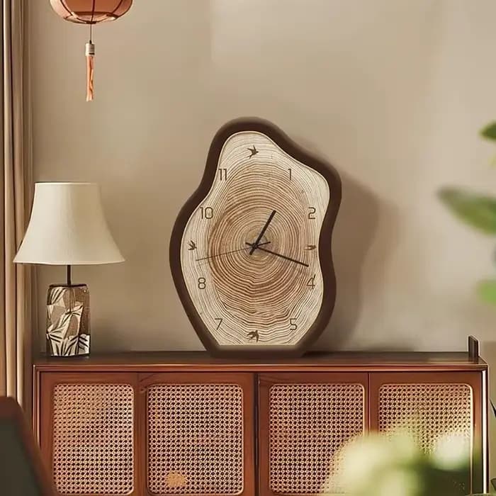 Horloges murales de salon modernes, bureau de maison rétro silencieux, ornement de décoration de cha