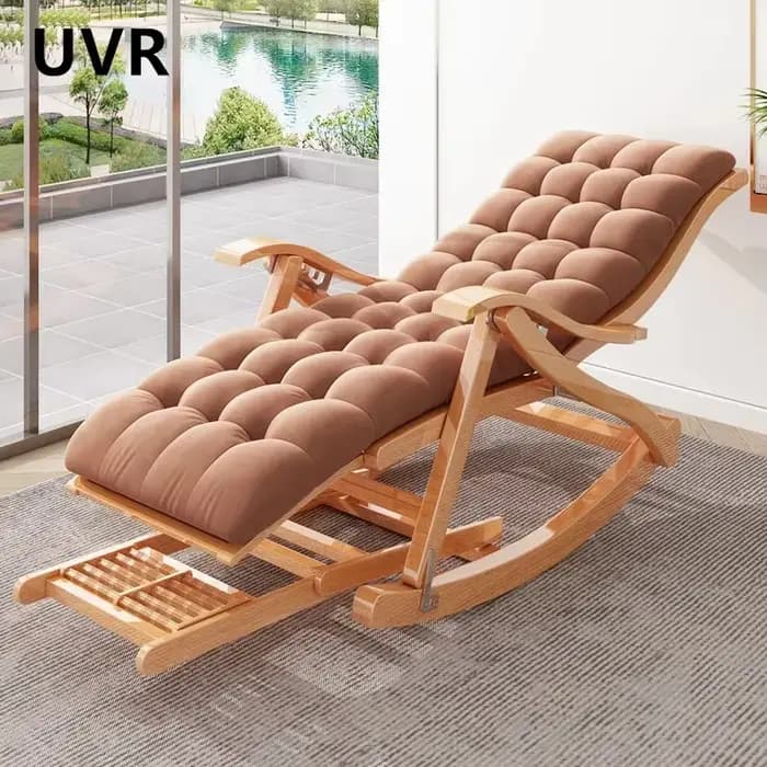 UVR-Chaise à Bascule Pliante pour Adulte, Fauteuil de Salon, Lit, Bureau, Pause Déjeuner, Sieste, Do