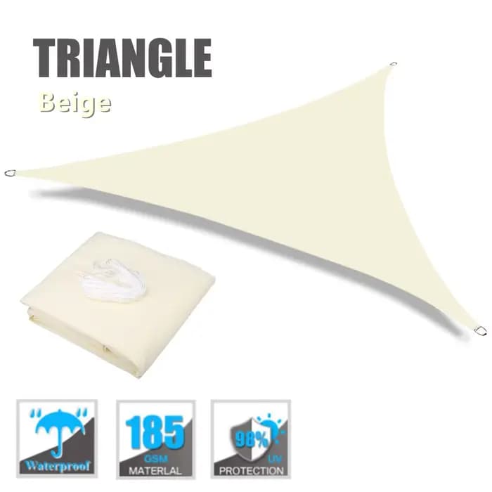 Voile d'ombrage triangulaire imperméable pour installations et activités extérieures, tentes de camp