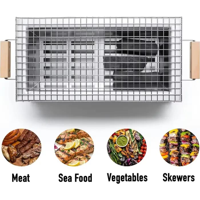 HOME.MG-168 Mini Grill Yakitori – BBQ Hibachi au charbon de bois de table de style japonais – Grill