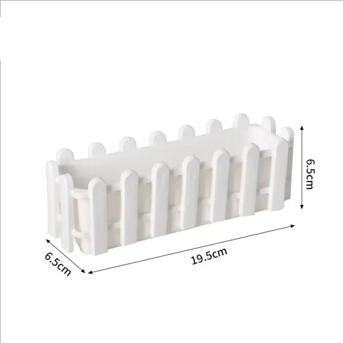 Jardinière Rectangulaire Moderne - Série de Pots avec Design Clôture Décorative - Décoration de Jard