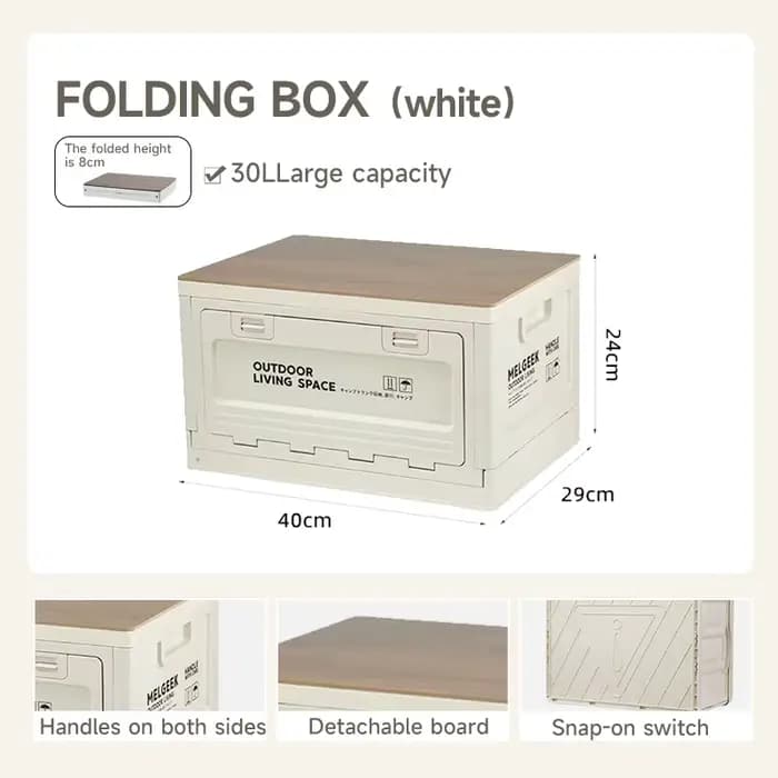 Boîte de rangement extérieure pliable pour camping, organisateur de camping, coffre de voiture avec